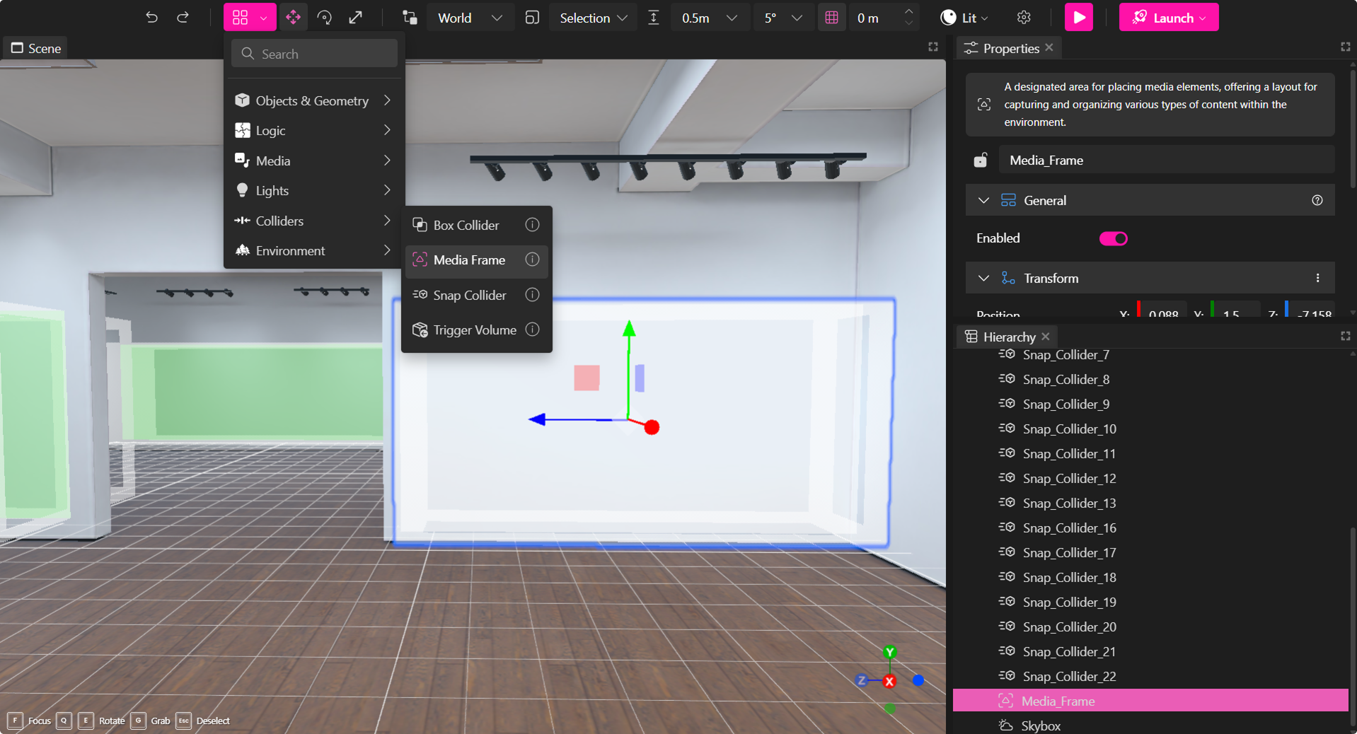 mediaframe element in Creator