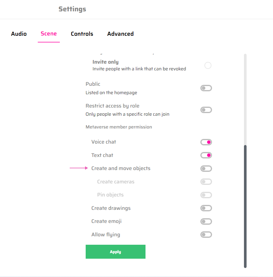 Captura de pantalla de la selección de avatar